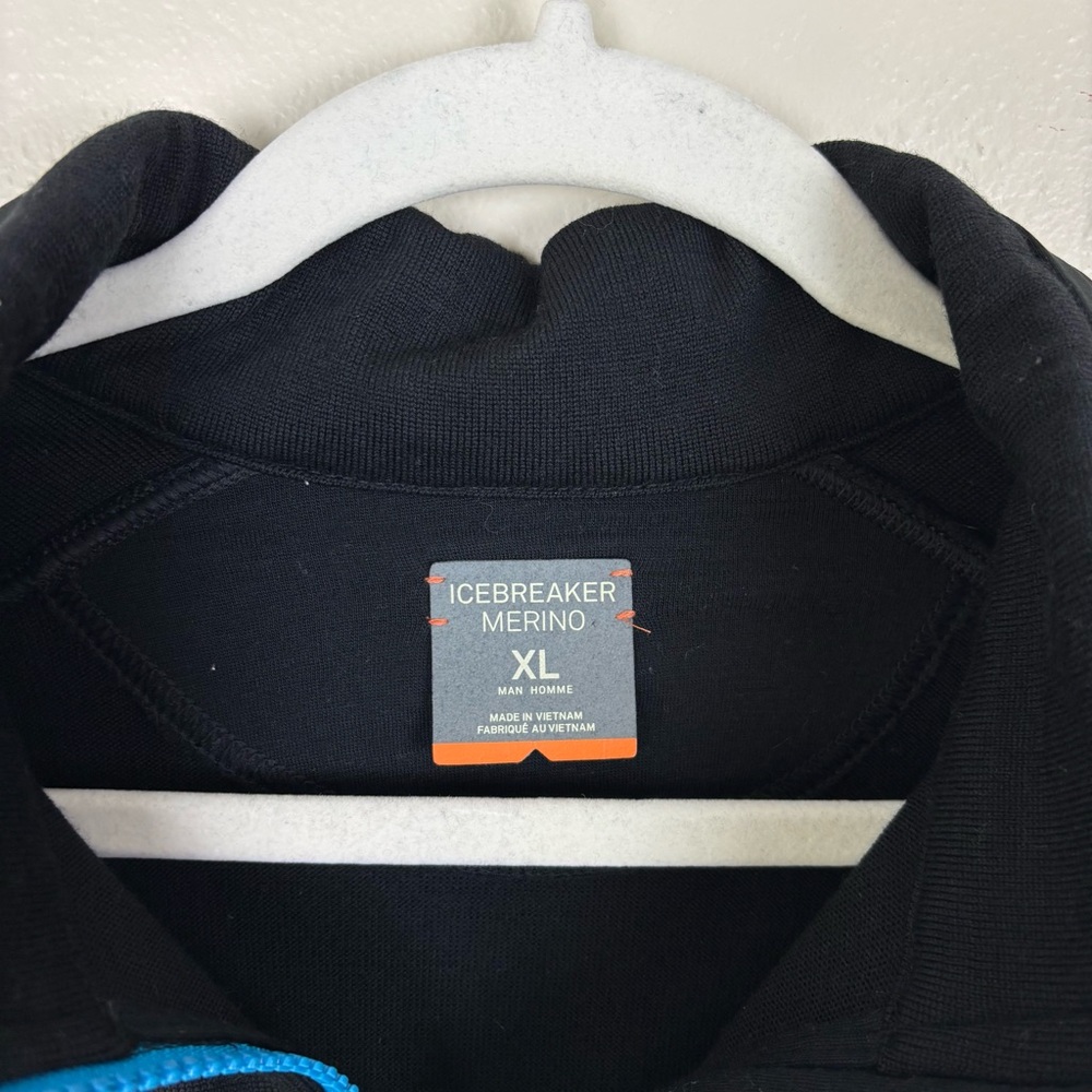 Icebreaker 1/4 Zip Pullover Men’s Size XL 100% Wool With Arm Pocket - Picture 6 of 8